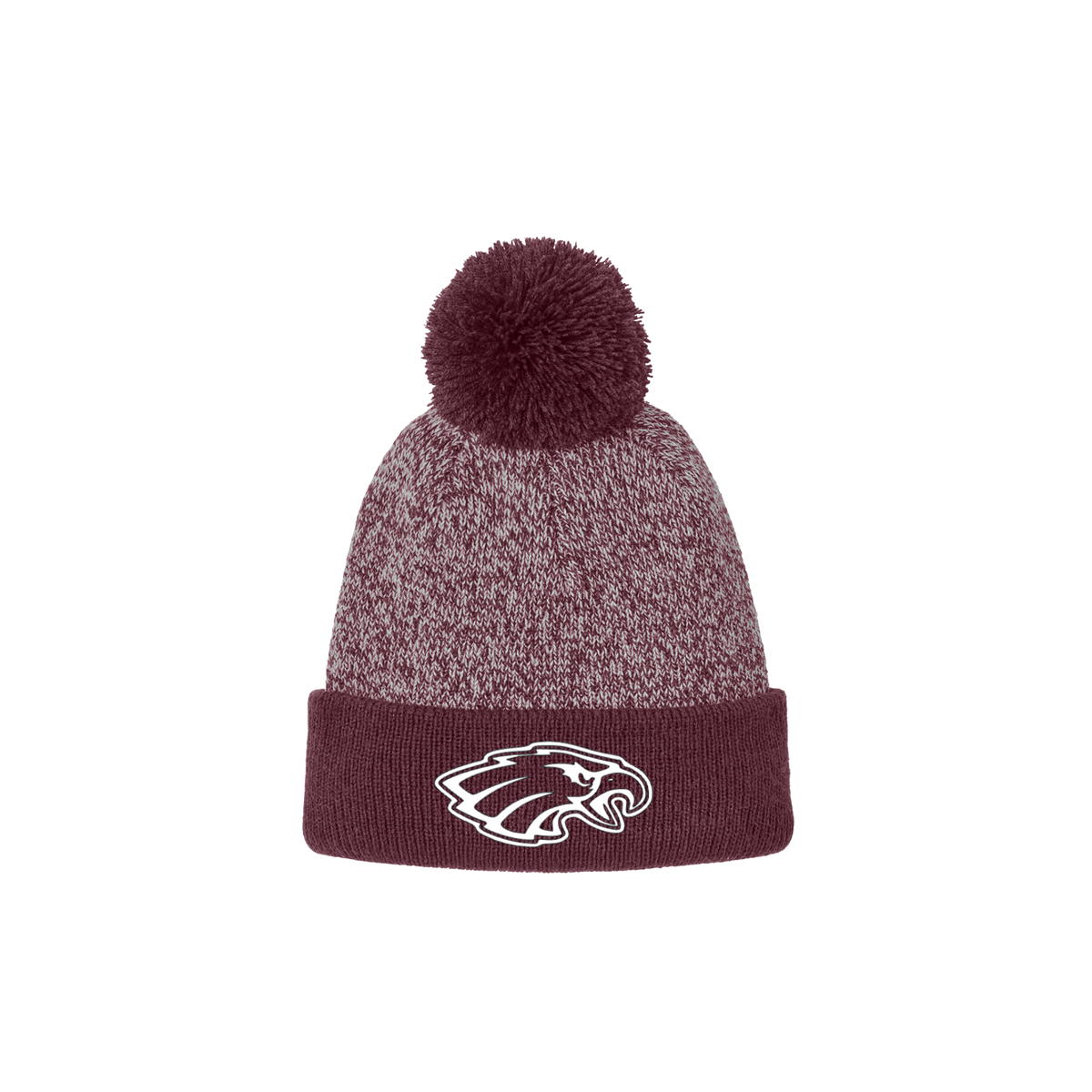 Sport-Tek SeDoMoCha Eagles Pom-Pom Beanie in Maroon
