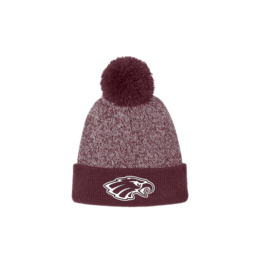 Sport-Tek SeDoMoCha Eagles Pom-Pom Beanie in Maroon