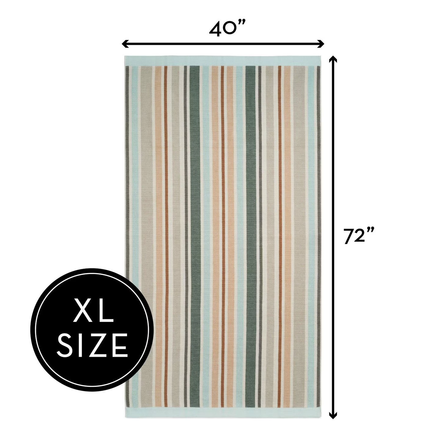 Beach towel with Custom Embroidered Name 40" x 72"