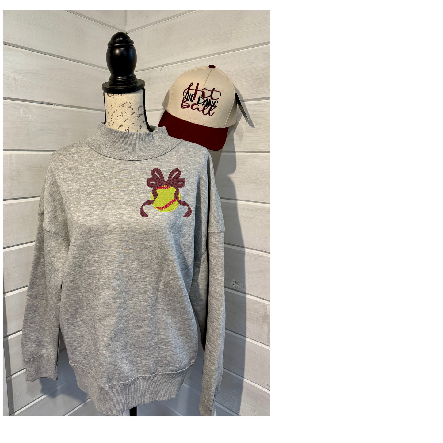 Softball Baseball Mockneck