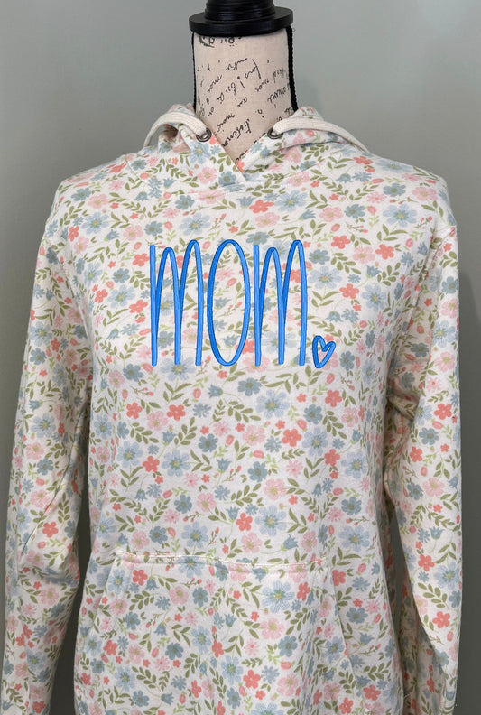 Floral Hoodie w/Custom embroidery