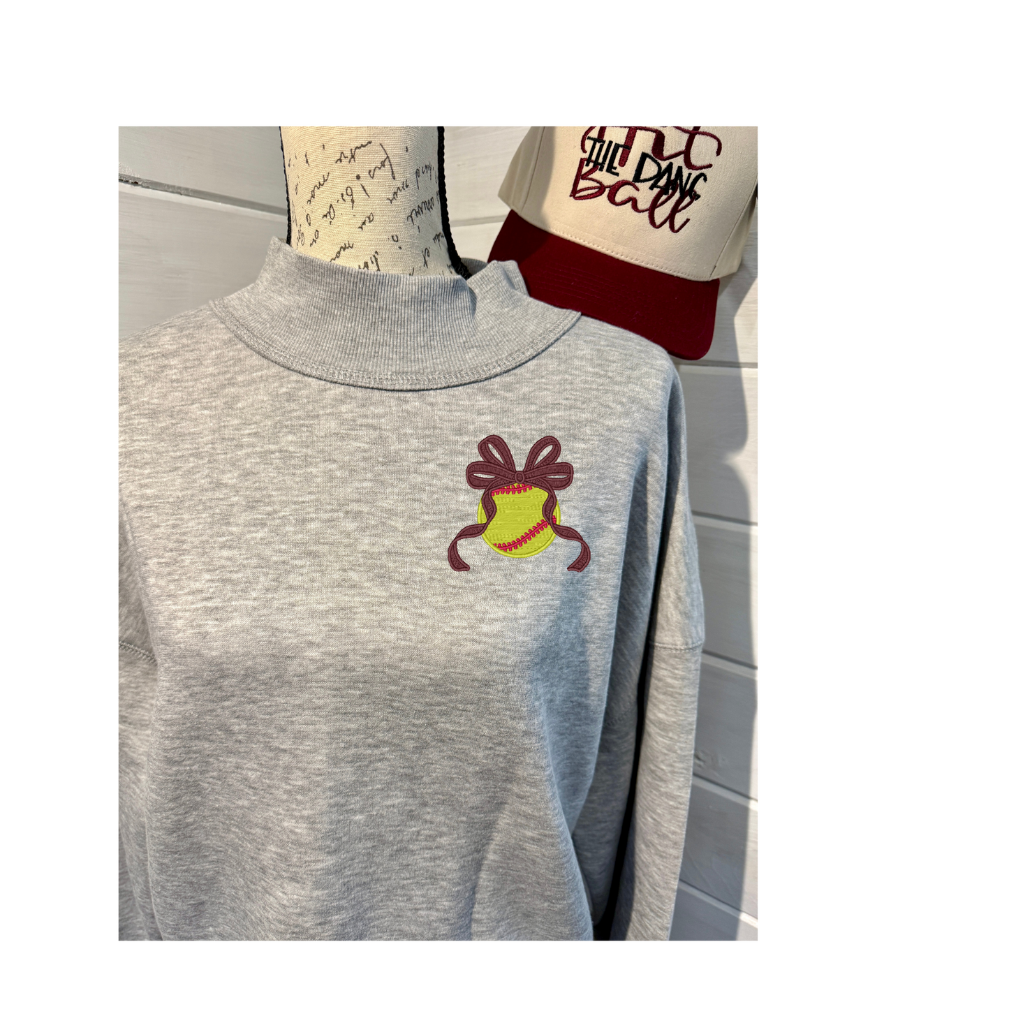 Softball Baseball Mockneck