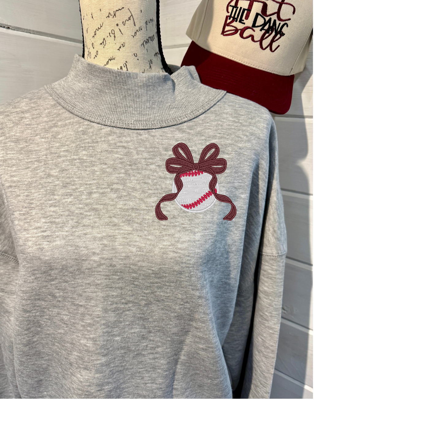 Softball Baseball Mockneck