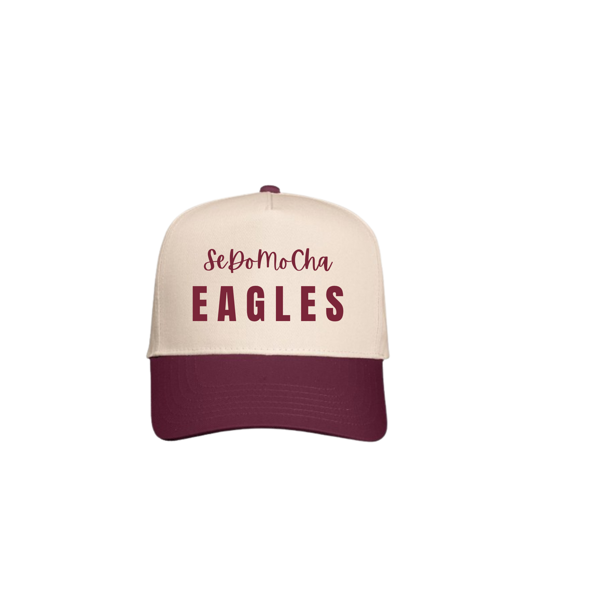 C.C. SeDoMoCha Eagles Embroidered Hat - Ivory/Maroon