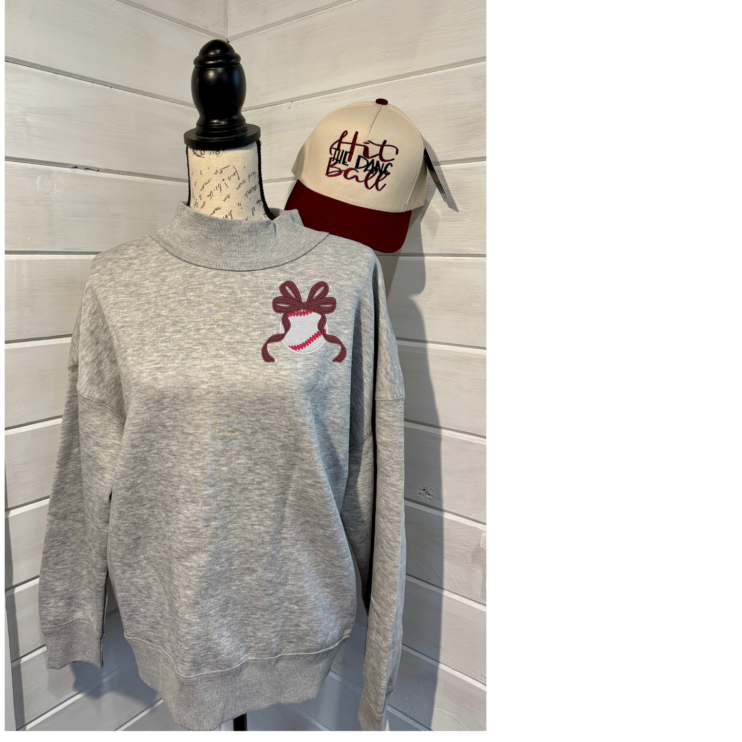 Softball Baseball Mockneck