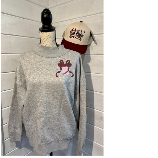 Softball Baseball Mockneck