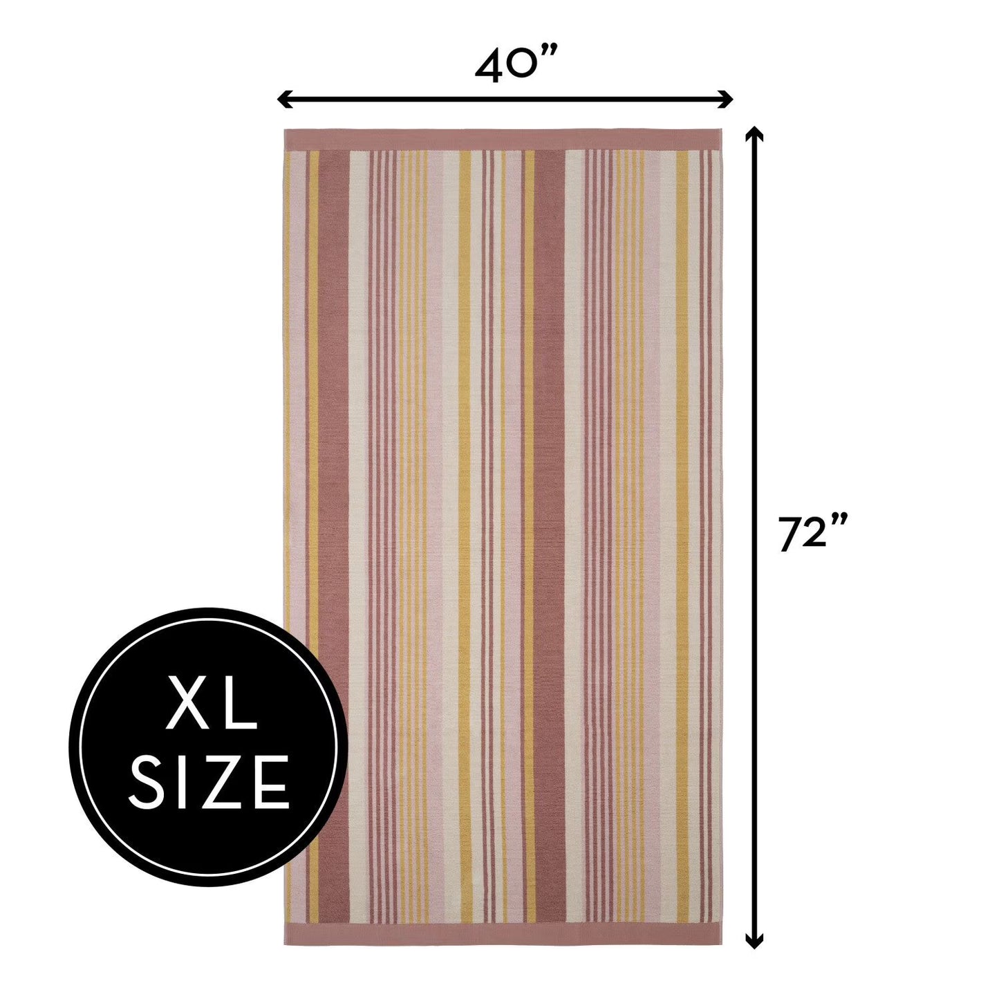 Beach towel with Custom Embroidered Name 40" x 72"